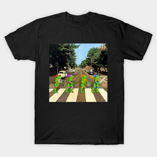 Abbey Road Ninja Turtles T-Shirt by Glauber27